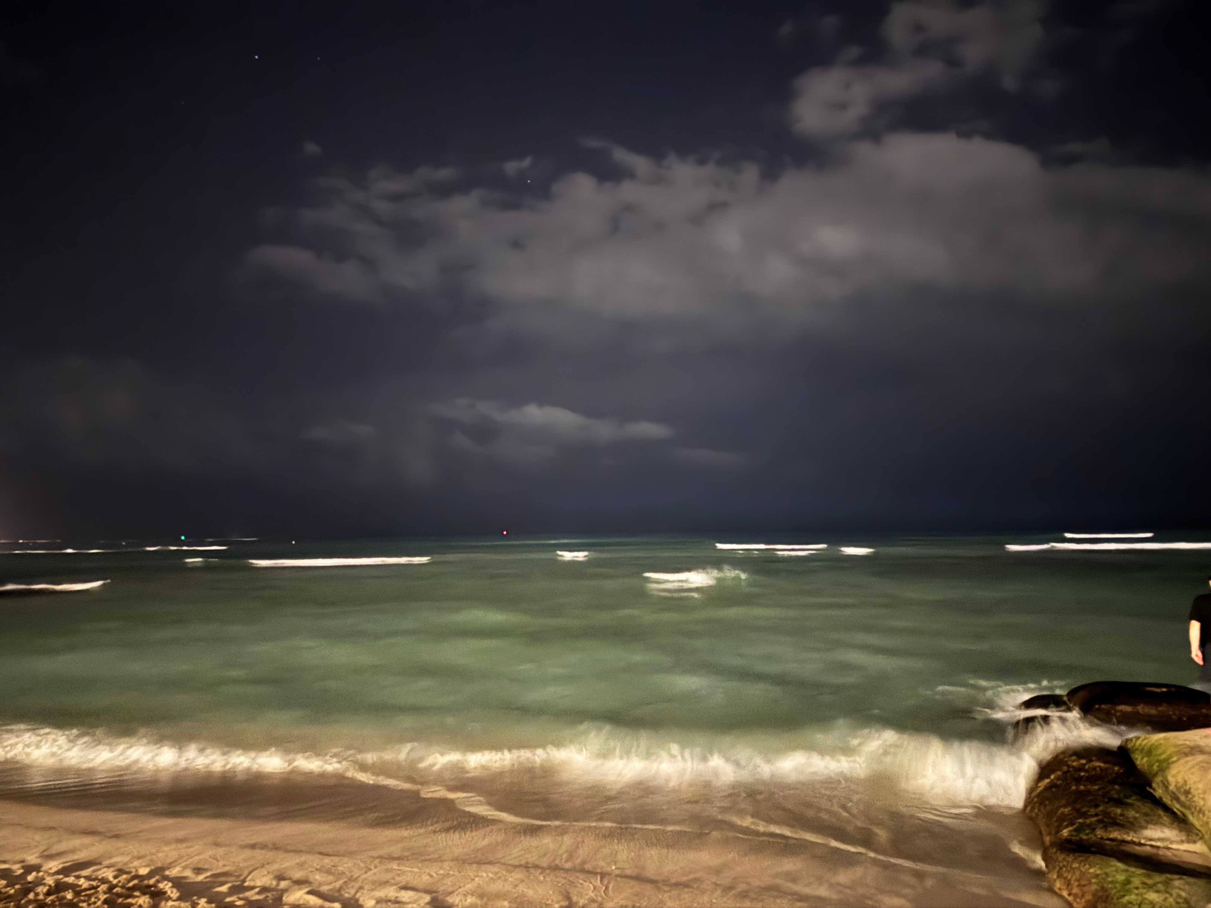 Hawaii beach at night