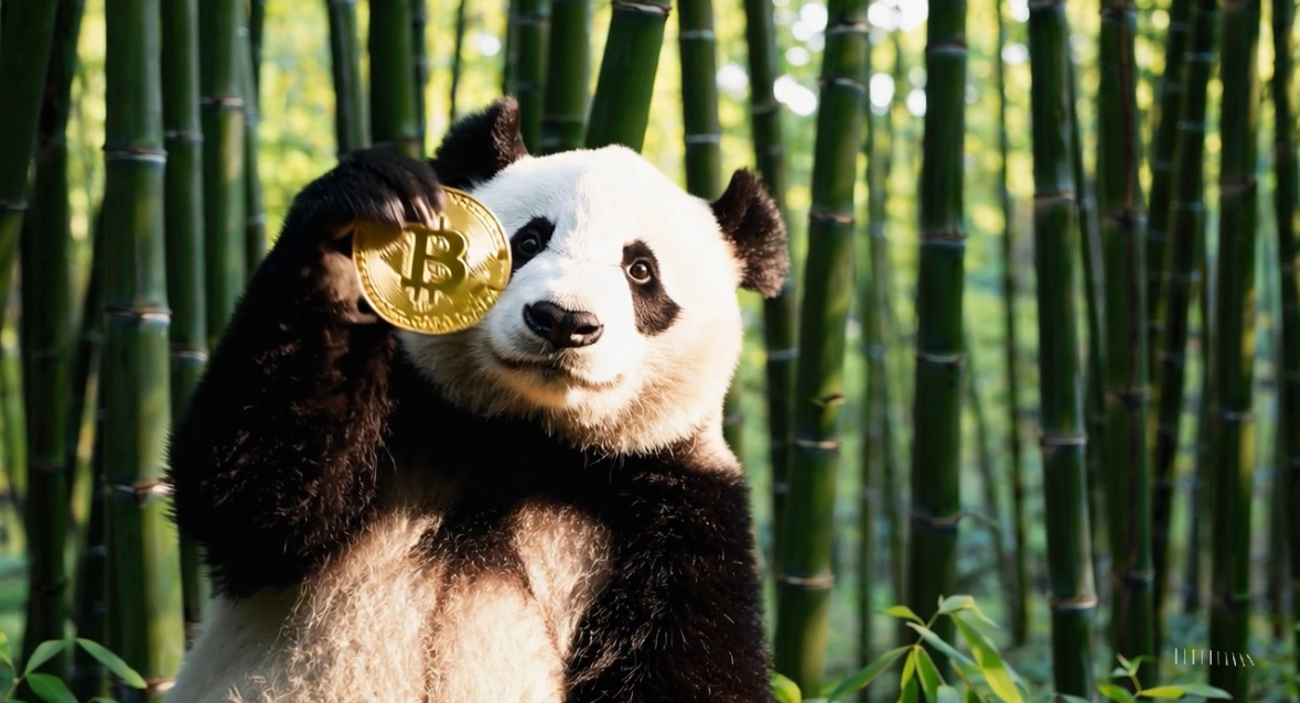 Panda with Cryptocurrency